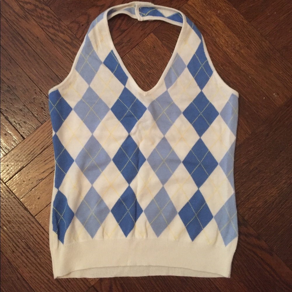 Argyle halter top